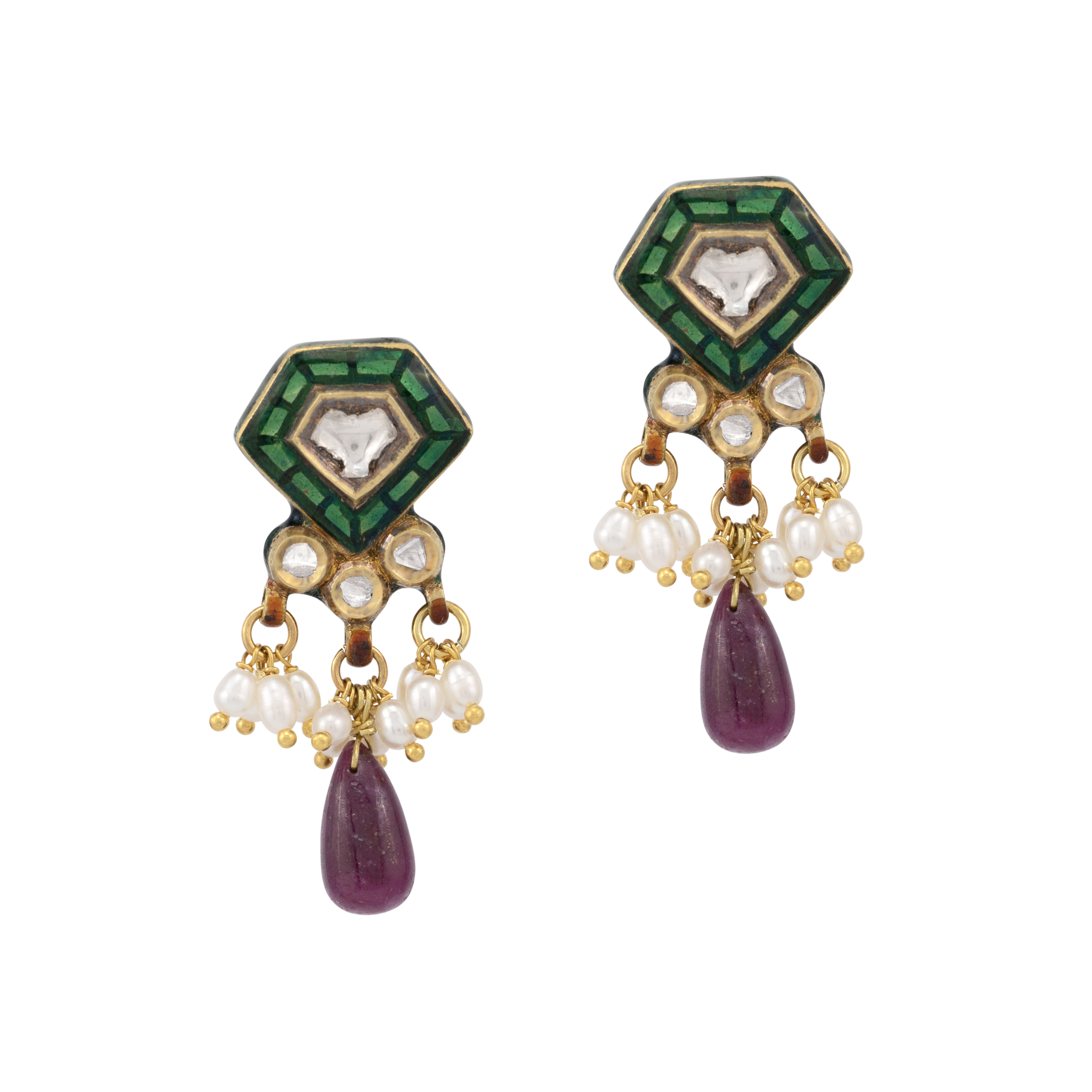 Earring with (SNO6772-KMNE3493) Necklace